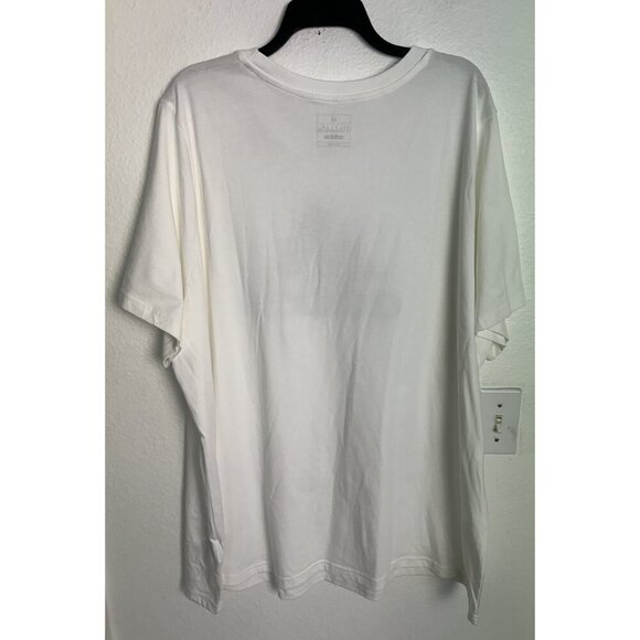Adidas Womens Regular fit Short Sleeve Animal Print Logo T-Shirt Shirt 4X White - Picture 4 of 12